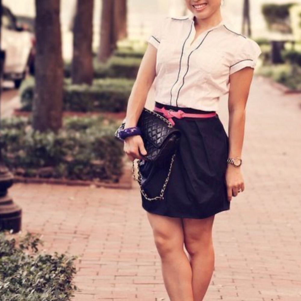 J. CREW Black Swingy‎ Stretch Ponte Knit Mini Skirt Sz 00 NWT - Picture 3 of 13